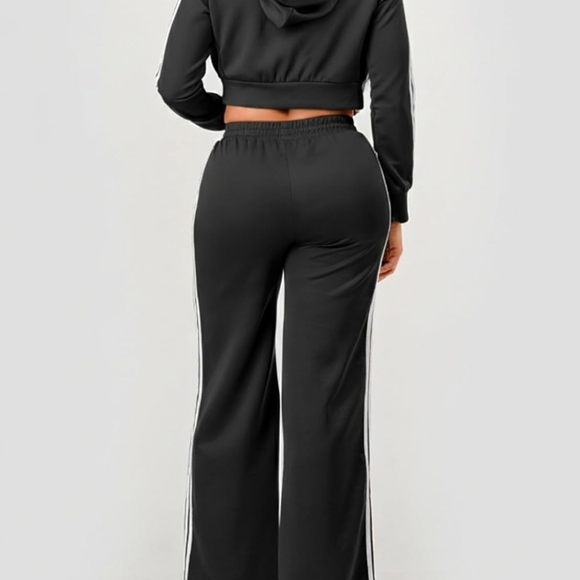 Black Stripe Tracksuit Set | Y2K Streetwear Athleisure | XL - Picture 7 of 12